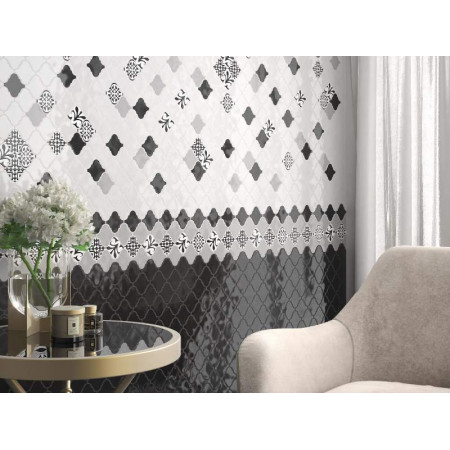 Плитка OS/A33/65000 Арабески глянцевый орнамент 6,5x6.5