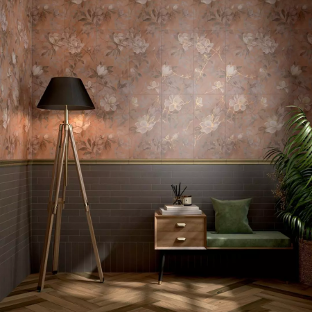 Плитка VT/A437/11037R Бордюр Магнолия 1 матовый обрезной 30х7,2