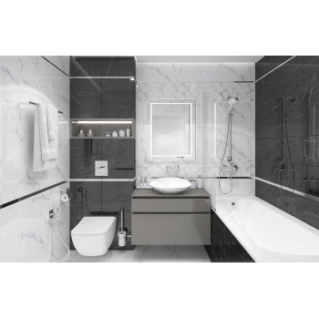 Плитка Декор Blondi белый 25х50