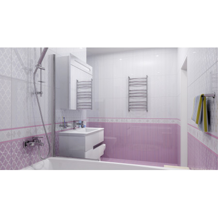 Плитка Декор Бухара платина синий 25х50