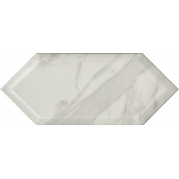 Плитка 35009 Келуш грань белый глянцевый 14х34