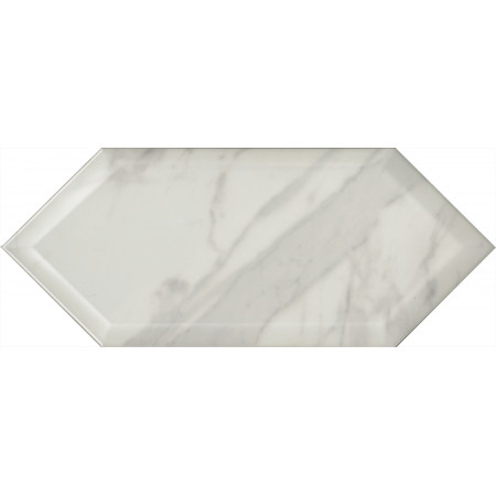 Плитка 35009 Келуш грань белый глянцевый 14х34