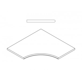 Керамогранит 620090000734 Бортик Миллениум Сильвер угловой закругленный 60х60