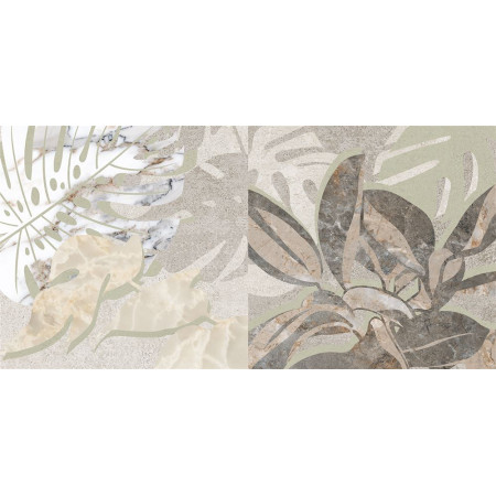 Керамогранит K949798LPR01VTEP Marble-Beton Декор Цветочный Лаппато R9 Ректификат 30x60x0,9