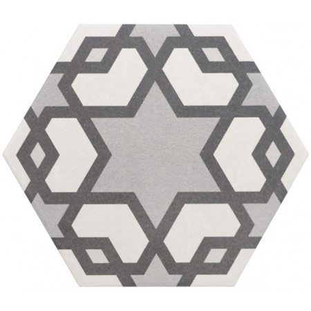Керамогранит 21357 Hexatile Harmony B&W 17,5x20