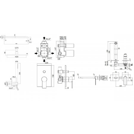 Комплект для душа Paffoni Tango KITTA015RCR105
