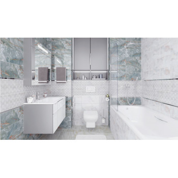 Плитка Iceberg Декор голубой 20х50