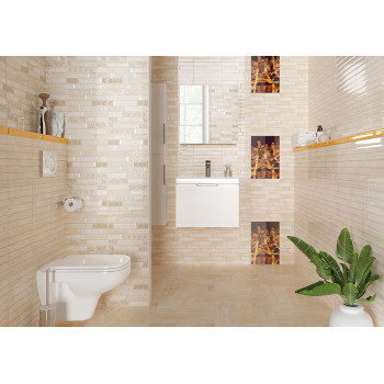 Плитка UG1A061 спецэлемент стеклянный Universal Glass желтый 4,8x60