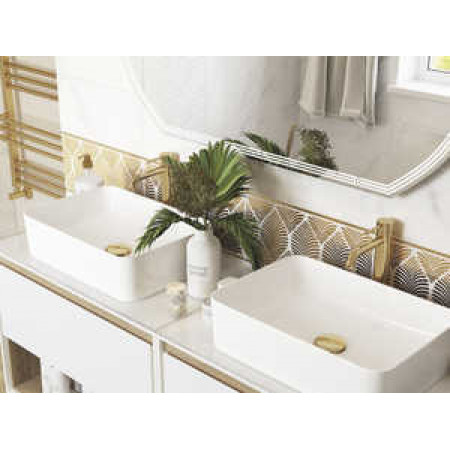 Плитка A15918 вставка Omnia геометрия белый 20x44