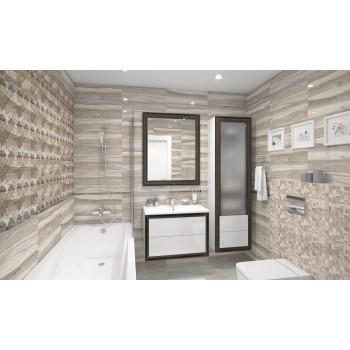 Плитка Декор Grace Fancy серый 20х60