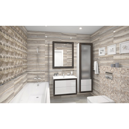 Плитка Декор Grace Fancy серый 20х60