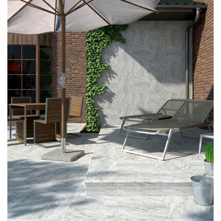 Керамогранит SG158600N/5BT Терраса серый керамический плинтус 40.2*7.6