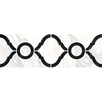 Керамогранит ID91T Бордюр Фрагонар наборный белый 30x9,9x0,9