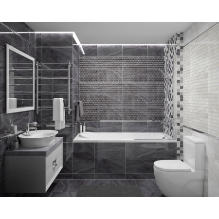 Мозаика MM34040 Декор Prime мозаичный серый микс 25х25