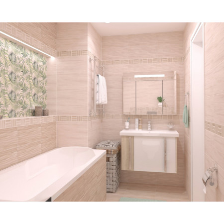 Плитка BNG012D Botanica рельеф бежевый 20x44