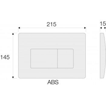 Кнопка смыва механическая VALSIR P1, ABS VS0871300