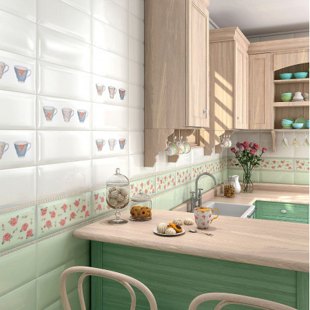 Плитка POD007 Карандаш Бисер розовый 20*0.6