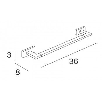 Полотенцедержатель INDA LEA A1818ANE