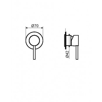 Внешняя часть встраиваемого смесителя Plumberia Selection XO1111OR