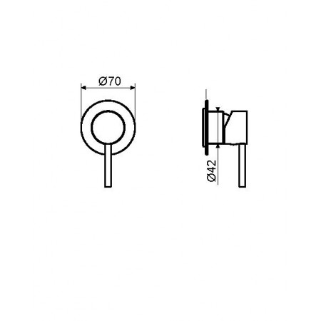 Внешняя часть встраиваемого смесителя Plumberia Selection XO1111OR