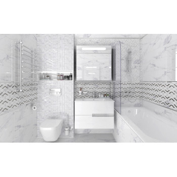 Плитка Декор Lord Wing белый 20х60