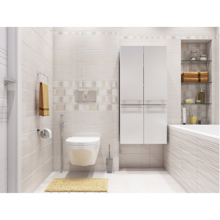 Плитка A15917 вставка Atria листья бежевый 20x44