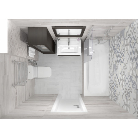 Плитка Woody серый узор 25х75