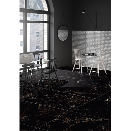 Керамогранит Imperador Black Glossy 75x150