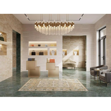 Плитка SPA052R Бордюр Эвора бежевый глянцевый обрезной 30х2,5