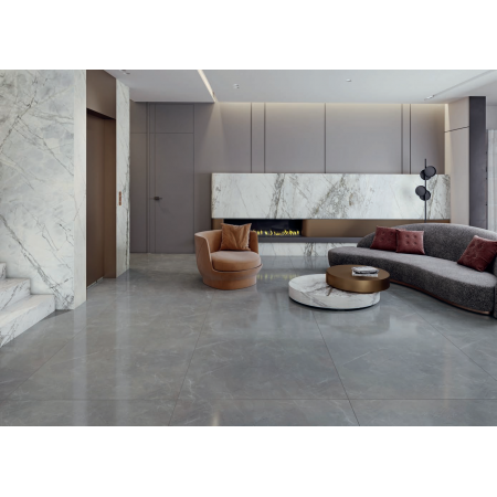 Керамогранит Pulpis Prime Dark Grey Parlak Nano Rectified 60x120