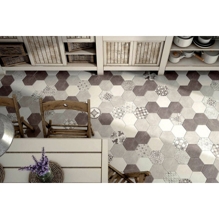 Керамогранит 22096 Hexatile Cement Mink 17,5x20