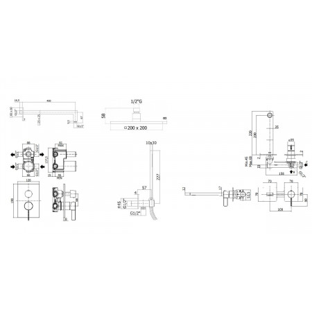 Комплект для душа Paffoni Rock KITRO018SCR105