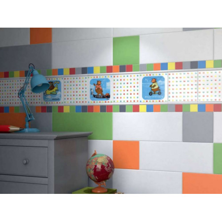 Плитка 5187N Калейдоскоп рыжий 20*20