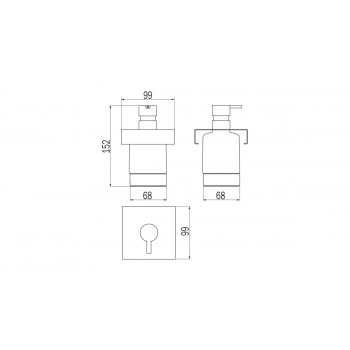 Модуль дозатора для рейлинга INDA INDISSIMA BARRA A8812MNS21