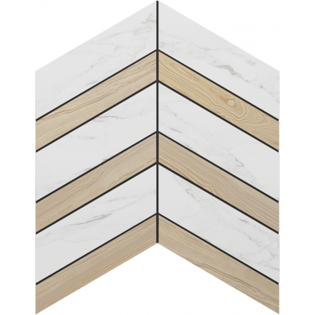 Мозаика Мозаика SM01/SI03 Supreme Chevron неполированная 37.5x29x1.0