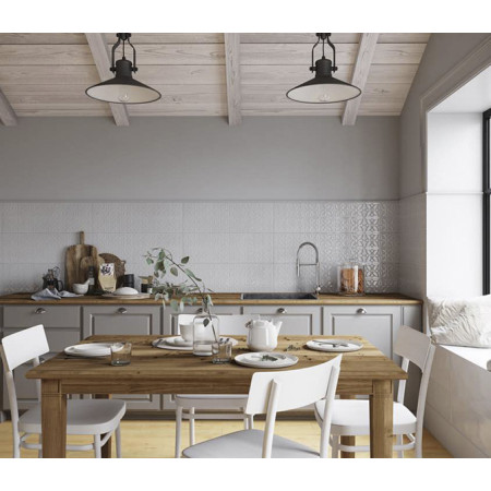 Плитка LBU052D Lissabon рельеф белый 25x75