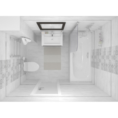 Плитка Concrete серый рельеф 30х60