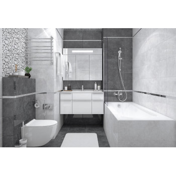 Плитка Morgan Декор серый 25х50