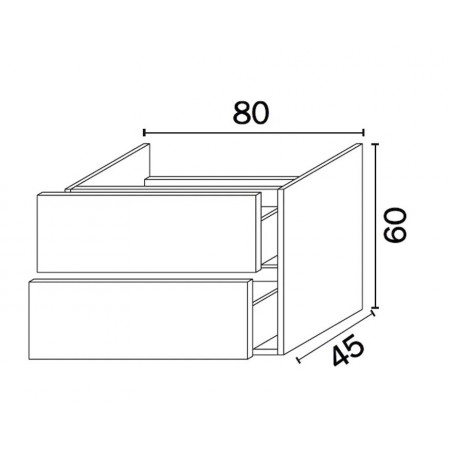 Тумба под раковину INDA Piccadilly 80 B174050LCMW