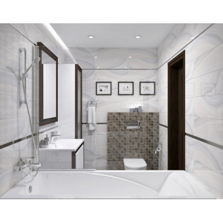 Плитка Декор Agat Lines кофейный 20х60