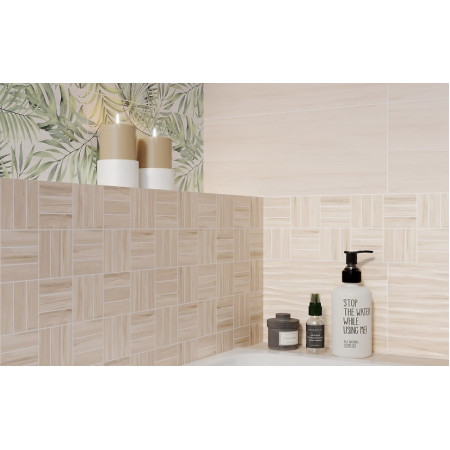 Плитка BNG112D Botanica рельеф коричневый 20x44