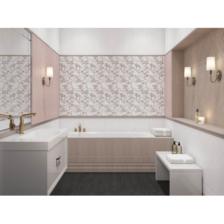 Плитка SPA020R Марсо бордюр серый обрезной 30*2.5