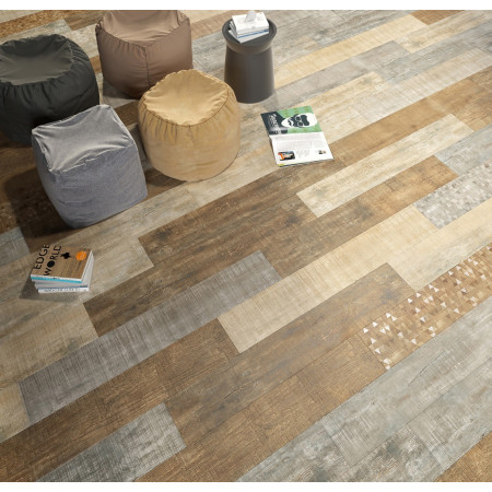 Керамогранит Granite WOOD EGO Light Grey / Гранит ВУД ЭГО Светло-серый LR 120х19,5