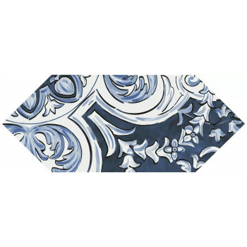 Плитка HGD/A514/35000 Декор Алмаш 3 синий глянцевый 14х34