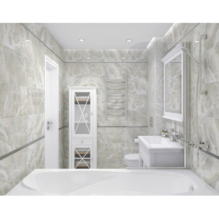 Плитка Декор Plazma Nuance белый 30х60