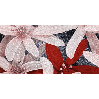 Плитка Декор Апрель бордовый-3 25х50