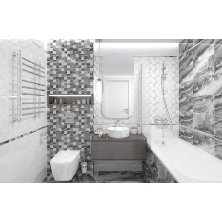 Плитка Декор Mania Anais бежевый 25х50