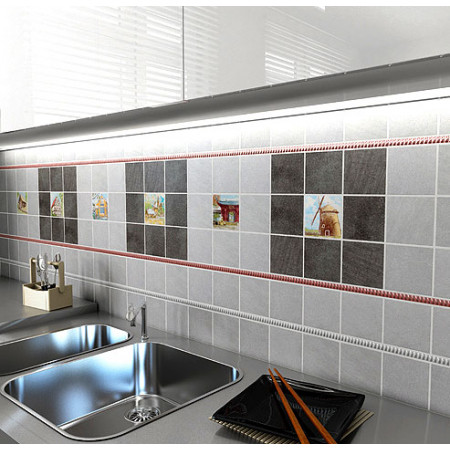 Плитка 1222T Караоке черный, полотно 30х40 из 12 частей 9,9х9,9