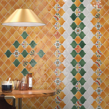 Плитка 65011 Арабески Майолика серый светлый 26x30