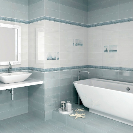 Плитка STG/C235/15010 Ньюпорт Цветы фиолетовый 40*3